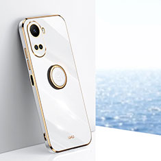 Funda Silicona Carcasa Ultrafina Goma con Magnetico Anillo de dedo Soporte XL1 para Huawei Nova 10 SE Blanco