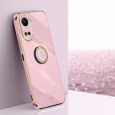 Funda Silicona Carcasa Ultrafina Goma con Magnetico Anillo de dedo Soporte XL1 para Huawei Nova 10 SE Purpura Claro