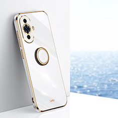 Funda Silicona Carcasa Ultrafina Goma con Magnetico Anillo de dedo Soporte XL1 para Huawei Nova 11 Blanco