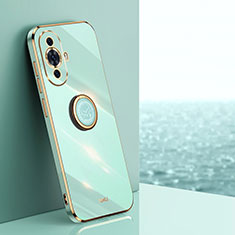 Funda Silicona Carcasa Ultrafina Goma con Magnetico Anillo de dedo Soporte XL1 para Huawei Nova 11 Verde