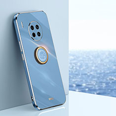 Funda Silicona Carcasa Ultrafina Goma con Magnetico Anillo de dedo Soporte XL1 para Huawei Nova 8i Azul