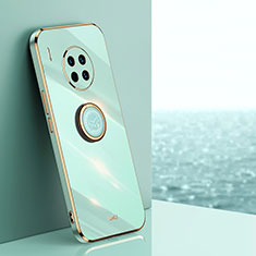 Funda Silicona Carcasa Ultrafina Goma con Magnetico Anillo de dedo Soporte XL1 para Huawei Nova 8i Verde