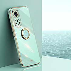 Funda Silicona Carcasa Ultrafina Goma con Magnetico Anillo de dedo Soporte XL1 para Huawei Nova 9 Verde