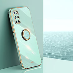 Funda Silicona Carcasa Ultrafina Goma con Magnetico Anillo de dedo Soporte XL1 para OnePlus 9R 5G Verde