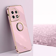 Funda Silicona Carcasa Ultrafina Goma con Magnetico Anillo de dedo Soporte XL1 para OnePlus Ace 2 5G Purpura Claro