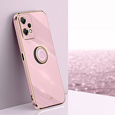 Funda Silicona Carcasa Ultrafina Goma con Magnetico Anillo de dedo Soporte XL1 para OnePlus Nord CE 2 Lite 5G Rosa