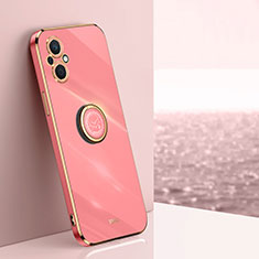Funda Silicona Carcasa Ultrafina Goma con Magnetico Anillo de dedo Soporte XL1 para OnePlus Nord N20 5G Rosa Roja