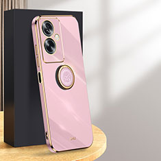 Funda Silicona Carcasa Ultrafina Goma con Magnetico Anillo de dedo Soporte XL1 para Oppo A2 5G Purpura Claro