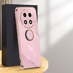 Funda Silicona Carcasa Ultrafina Goma con Magnetico Anillo de dedo Soporte XL1 para Oppo A2 Pro 5G Purpura Claro