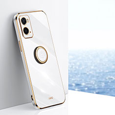 Funda Silicona Carcasa Ultrafina Goma con Magnetico Anillo de dedo Soporte XL1 para Oppo A36 Blanco