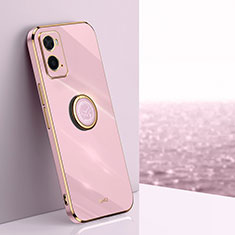 Funda Silicona Carcasa Ultrafina Goma con Magnetico Anillo de dedo Soporte XL1 para Oppo A36 Rosa