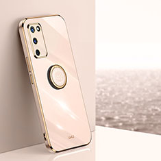 Funda Silicona Carcasa Ultrafina Goma con Magnetico Anillo de dedo Soporte XL1 para Oppo A56 5G Oro