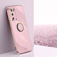 Funda Silicona Carcasa Ultrafina Goma con Magnetico Anillo de dedo Soporte XL1 para Oppo A56 5G Rosa