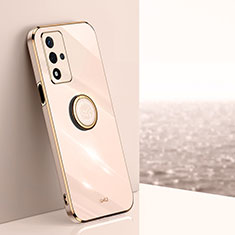 Funda Silicona Carcasa Ultrafina Goma con Magnetico Anillo de dedo Soporte XL1 para Oppo A93s 5G Oro