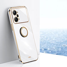 Funda Silicona Carcasa Ultrafina Goma con Magnetico Anillo de dedo Soporte XL1 para Oppo K10 Pro 5G Blanco