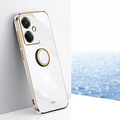 Funda Silicona Carcasa Ultrafina Goma con Magnetico Anillo de dedo Soporte XL1 para Oppo K11 5G Blanco