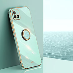 Funda Silicona Carcasa Ultrafina Goma con Magnetico Anillo de dedo Soporte XL1 para Realme C11 (2021) Verde