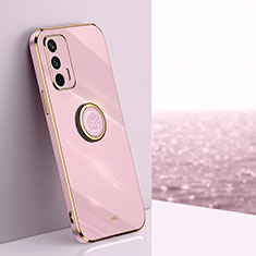 Funda Silicona Carcasa Ultrafina Goma con Magnetico Anillo de dedo Soporte XL1 para Realme GT Neo 5G Purpura Claro