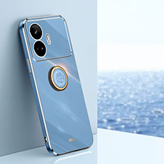 Funda Silicona Carcasa Ultrafina Goma con Magnetico Anillo de dedo Soporte XL1 para Realme GT Neo5 SE 5G Azul