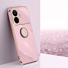 Funda Silicona Carcasa Ultrafina Goma con Magnetico Anillo de dedo Soporte XL1 para Realme GT Neo5 SE 5G Purpura Claro