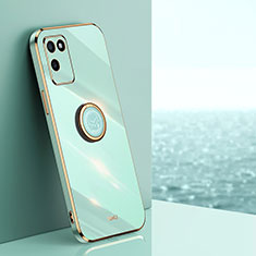 Funda Silicona Carcasa Ultrafina Goma con Magnetico Anillo de dedo Soporte XL1 para Realme V11s 5G Verde