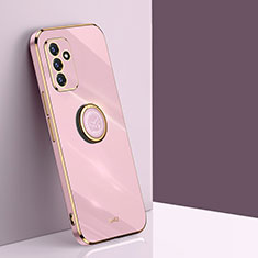 Funda Silicona Carcasa Ultrafina Goma con Magnetico Anillo de dedo Soporte XL1 para Samsung Galaxy A15 LTE Rosa