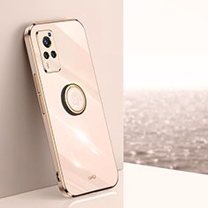 Funda Silicona Carcasa Ultrafina Goma con Magnetico Anillo de dedo Soporte XL1 para Vivo X60 Pro 5G Oro