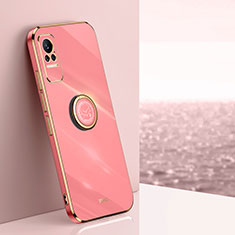 Funda Silicona Carcasa Ultrafina Goma con Magnetico Anillo de dedo Soporte XL1 para Xiaomi Civi 5G Rosa Roja