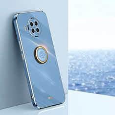 Funda Silicona Carcasa Ultrafina Goma con Magnetico Anillo de dedo Soporte XL1 para Xiaomi Mi 10i 5G Azul