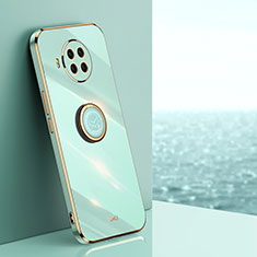 Funda Silicona Carcasa Ultrafina Goma con Magnetico Anillo de dedo Soporte XL1 para Xiaomi Mi 10i 5G Verde