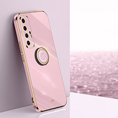 Funda Silicona Carcasa Ultrafina Goma con Magnetico Anillo de dedo Soporte XL1 para Xiaomi Mi 10S 5G Rosa