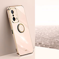 Funda Silicona Carcasa Ultrafina Goma con Magnetico Anillo de dedo Soporte XL1 para Xiaomi Mi 11T Pro 5G Oro