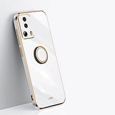 Funda Silicona Carcasa Ultrafina Goma con Magnetico Anillo de dedo Soporte XL1 para Xiaomi Mi 12 Lite NE 5G Blanco