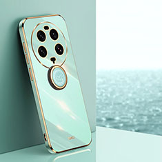 Funda Silicona Carcasa Ultrafina Goma con Magnetico Anillo de dedo Soporte XL1 para Xiaomi Mi 13 Ultra 5G Verde