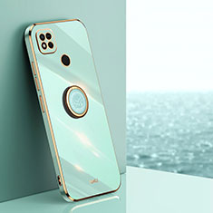 Funda Silicona Carcasa Ultrafina Goma con Magnetico Anillo de dedo Soporte XL1 para Xiaomi POCO C3 Verde