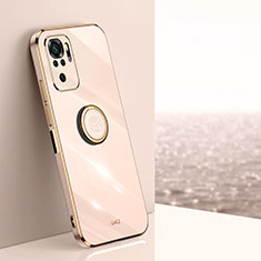 Funda Silicona Carcasa Ultrafina Goma con Magnetico Anillo de dedo Soporte XL1 para Xiaomi Poco M5S Oro