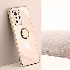 Funda Silicona Carcasa Ultrafina Goma con Magnetico Anillo de dedo Soporte XL1 para Xiaomi Poco X3 GT 5G Oro