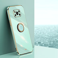 Funda Silicona Carcasa Ultrafina Goma con Magnetico Anillo de dedo Soporte XL1 para Xiaomi Poco X3 Pro Verde