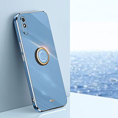 Funda Silicona Carcasa Ultrafina Goma con Magnetico Anillo de dedo Soporte XL1 para Xiaomi Redmi 9i Azul