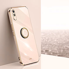 Funda Silicona Carcasa Ultrafina Goma con Magnetico Anillo de dedo Soporte XL1 para Xiaomi Redmi 9i Oro