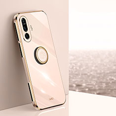 Funda Silicona Carcasa Ultrafina Goma con Magnetico Anillo de dedo Soporte XL1 para Xiaomi Redmi K40 Gaming 5G Oro