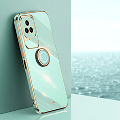 Funda Silicona Carcasa Ultrafina Goma con Magnetico Anillo de dedo Soporte XL1 para Xiaomi Redmi K50 Pro 5G Verde