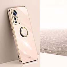 Funda Silicona Carcasa Ultrafina Goma con Magnetico Anillo de dedo Soporte XL1 para Xiaomi Redmi K50 Ultra 5G Oro