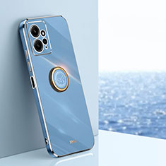 Funda Silicona Carcasa Ultrafina Goma con Magnetico Anillo de dedo Soporte XL1 para Xiaomi Redmi Note 12 4G Azul