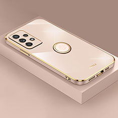 Funda Silicona Carcasa Ultrafina Goma con Magnetico Anillo de dedo Soporte XL2 para Samsung Galaxy A32 5G Oro