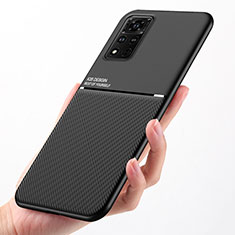 Funda Silicona Carcasa Ultrafina Goma con Magnetico D01 para Huawei Honor V40 5G Negro