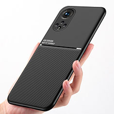 Funda Silicona Carcasa Ultrafina Goma con Magnetico D01 para Huawei Nova 9 Negro