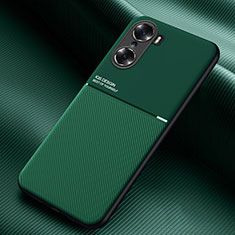 Funda Silicona Carcasa Ultrafina Goma con Magnetico para Huawei Honor 60 5G Verde