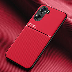 Funda Silicona Carcasa Ultrafina Goma con Magnetico para Huawei Honor 60 Pro 5G Rojo