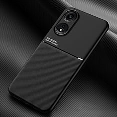 Funda Silicona Carcasa Ultrafina Goma con Magnetico para Huawei Honor X5 Plus Negro